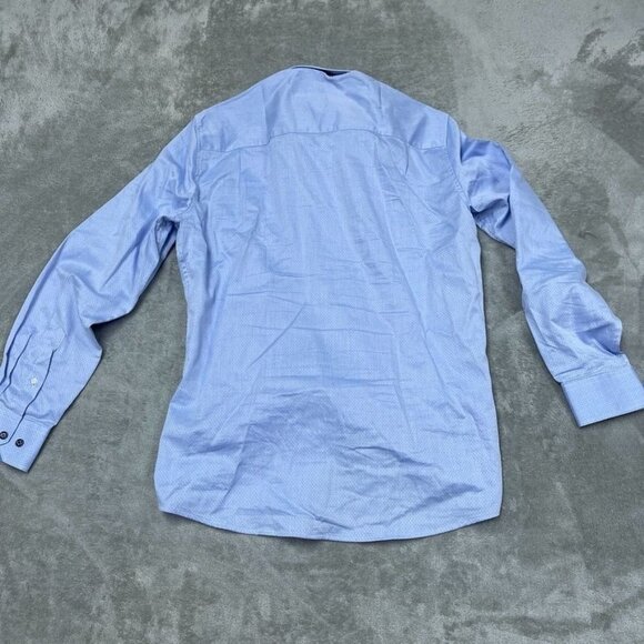 Duchamp London Slim Fit Dress Shirt 16/L Light Blue Long Sleeve a0429 - Picture 6 of 7